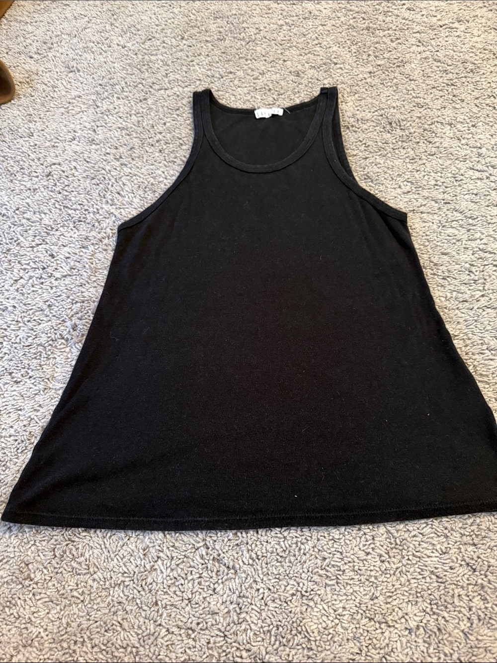 LACAUSA Black Racerback Tank Top